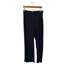 Catherines Women's Plus 0X Black High Rise Pull On Wide‎ Leg Knit Pants Capsule